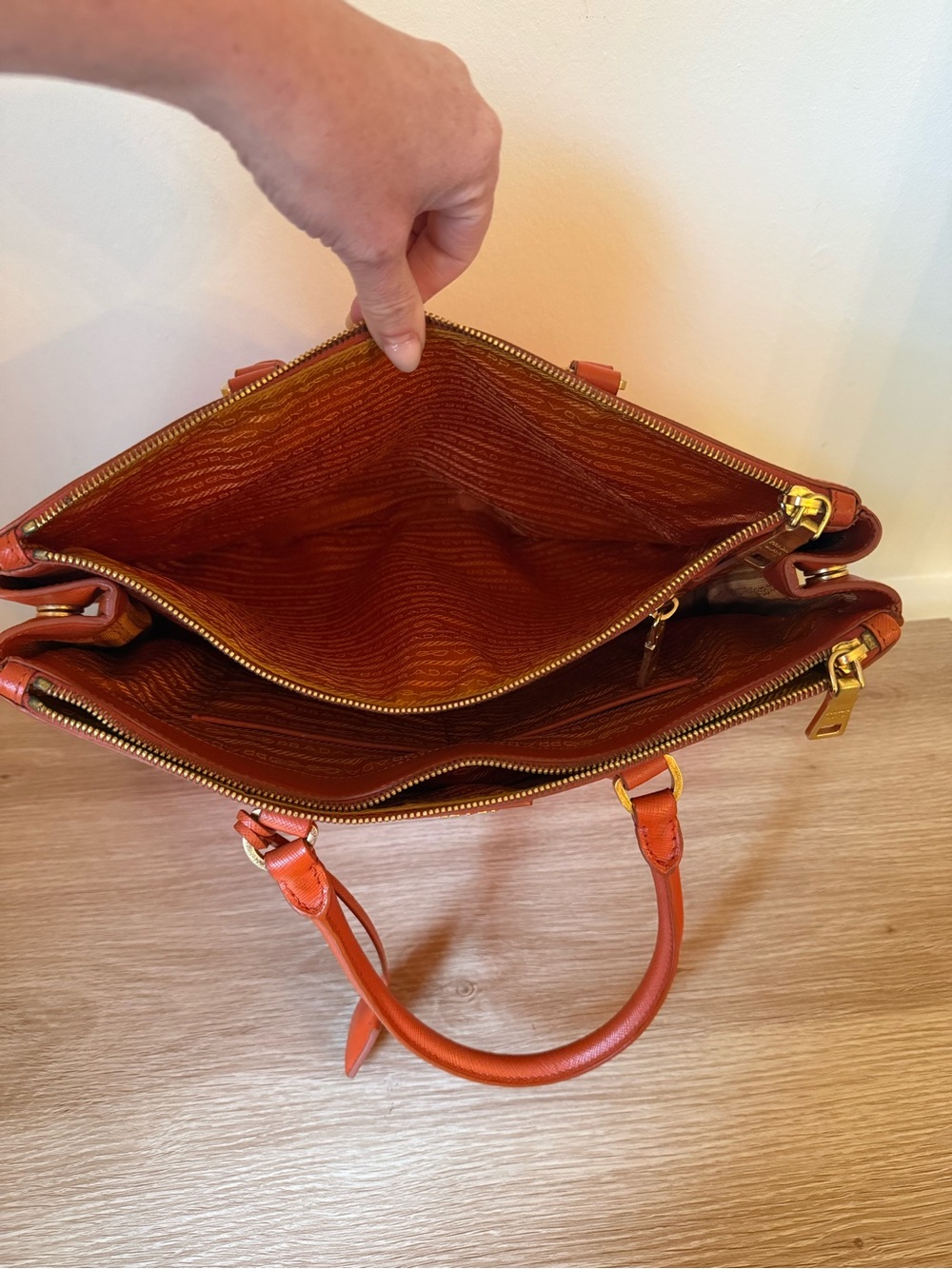 Prada Saffiano Leather Lux Galleria Double Zip Tote - Picture 5 of 15